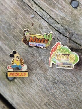 Disney Multicolor Enamel Pin Trio - Yellow, Green, Red, Black